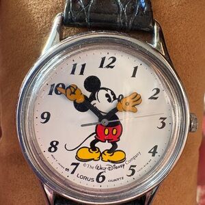 Disney Mickey Mouse Kids Watch - Black and Silver